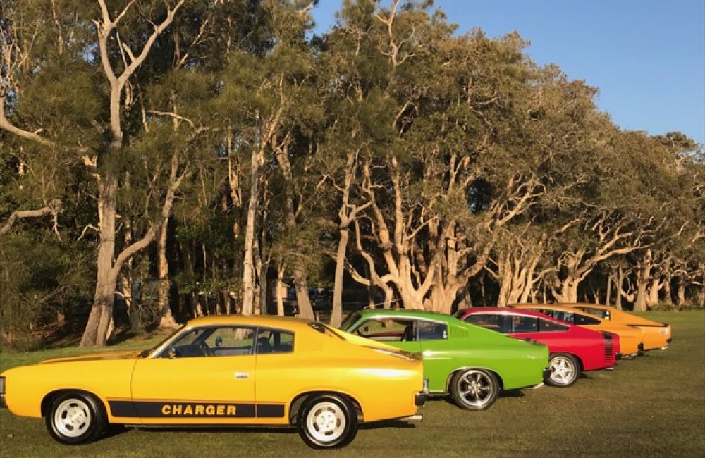 Charger photo shoot on Foreshore at Wake Run