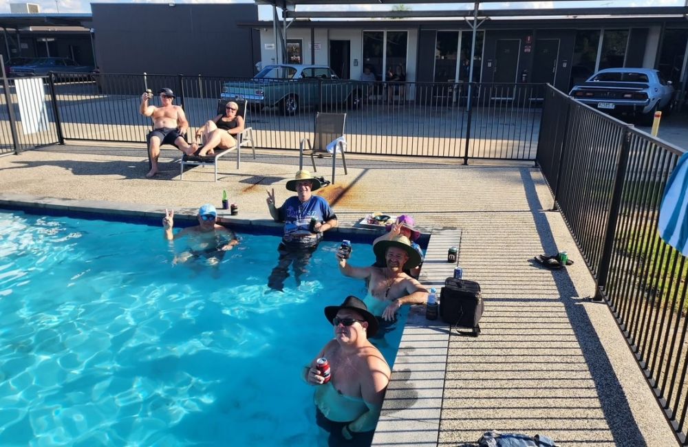 In the pool at COTM 2025