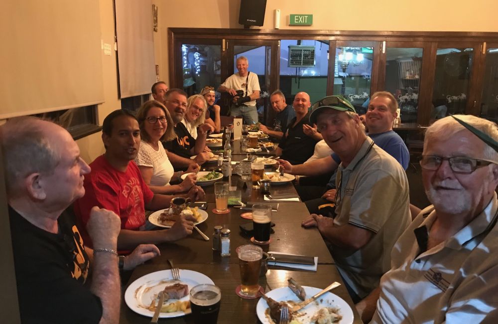 Group shot at O'Malley's Irish Pub